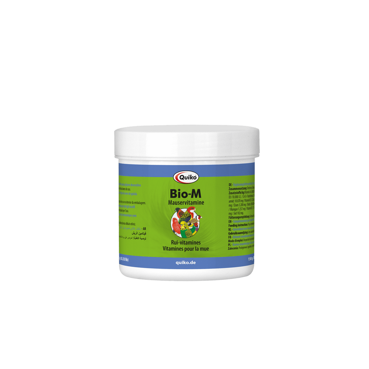 Quiko BIO-M - Mauservitamine für Ziervögel zur Unterstützung der Mauser