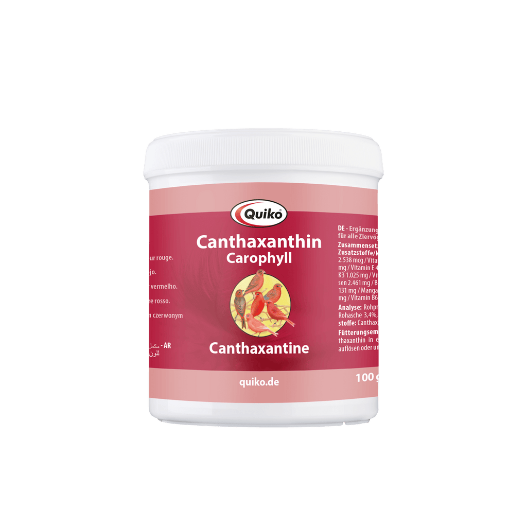 Quiko Canthaxanthin - Carophyll -Ergänzungsfutter für Ziervögel mit Rotfaktor