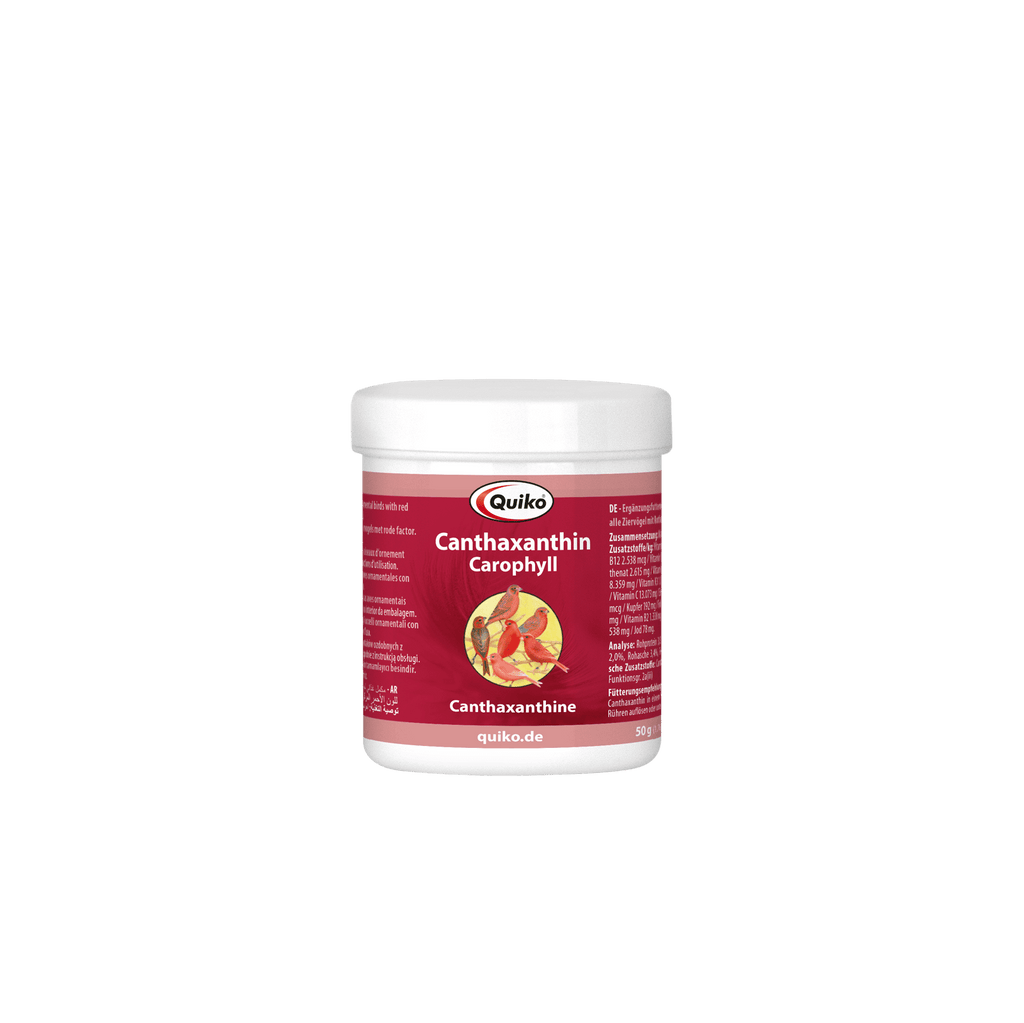 Quiko Canthaxanthin - Carophyll -Ergänzungsfutter für Ziervögel mit Rotfaktor