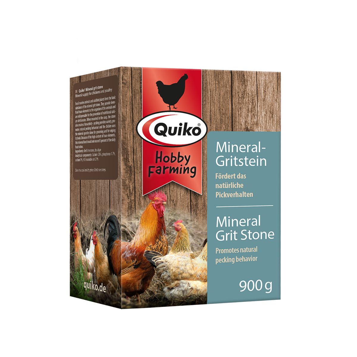 Quiko Hobby Farming Mineralgritstein - Fördert das natürliche Pickverhalten