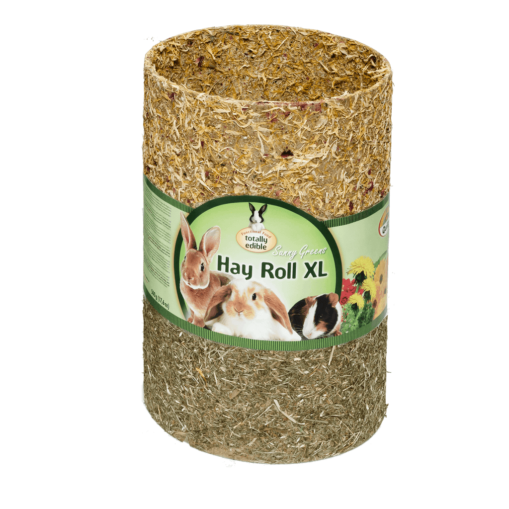 Quiko Sunny Greens Hay Roll: Heurolle zum Knabbern und Spielen für Kleintiere