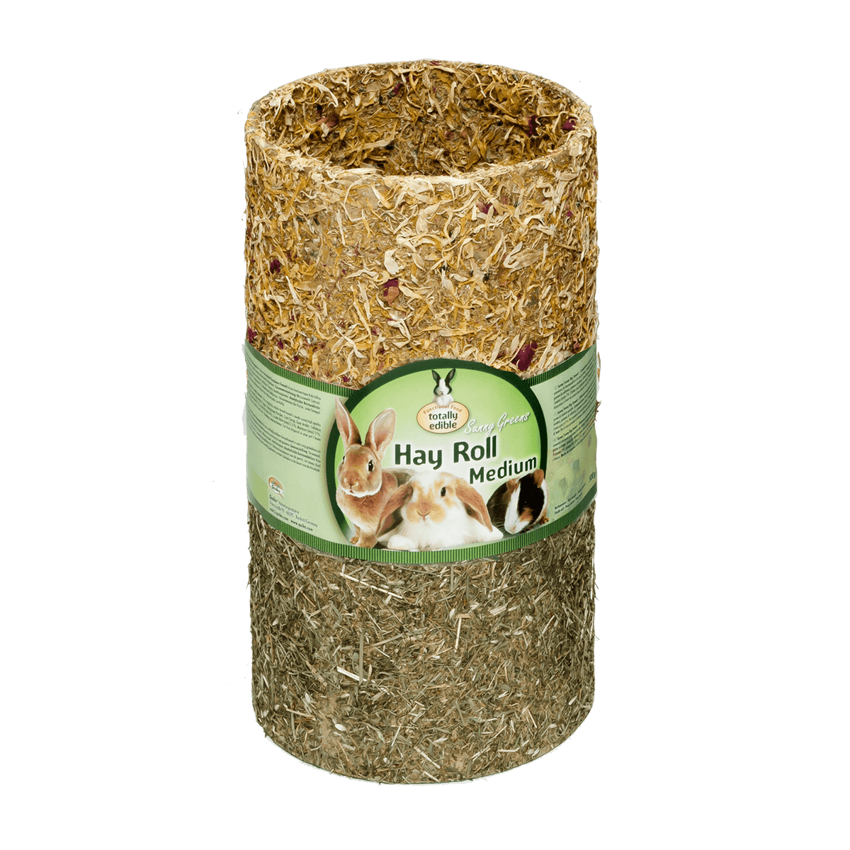 Quiko Sunny Greens Hay Roll: Heurolle zum Knabbern und Spielen für Kleintiere