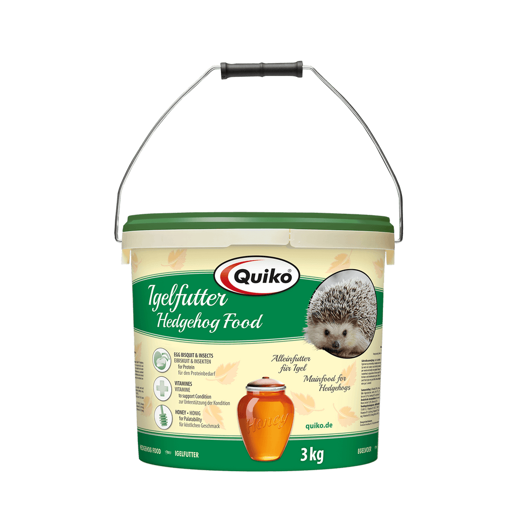 Quiko Igelfutter: Hochwertiges Trockenfutter für Igel - Mit Insekten und Eibiskuit für den Proteinbedarf