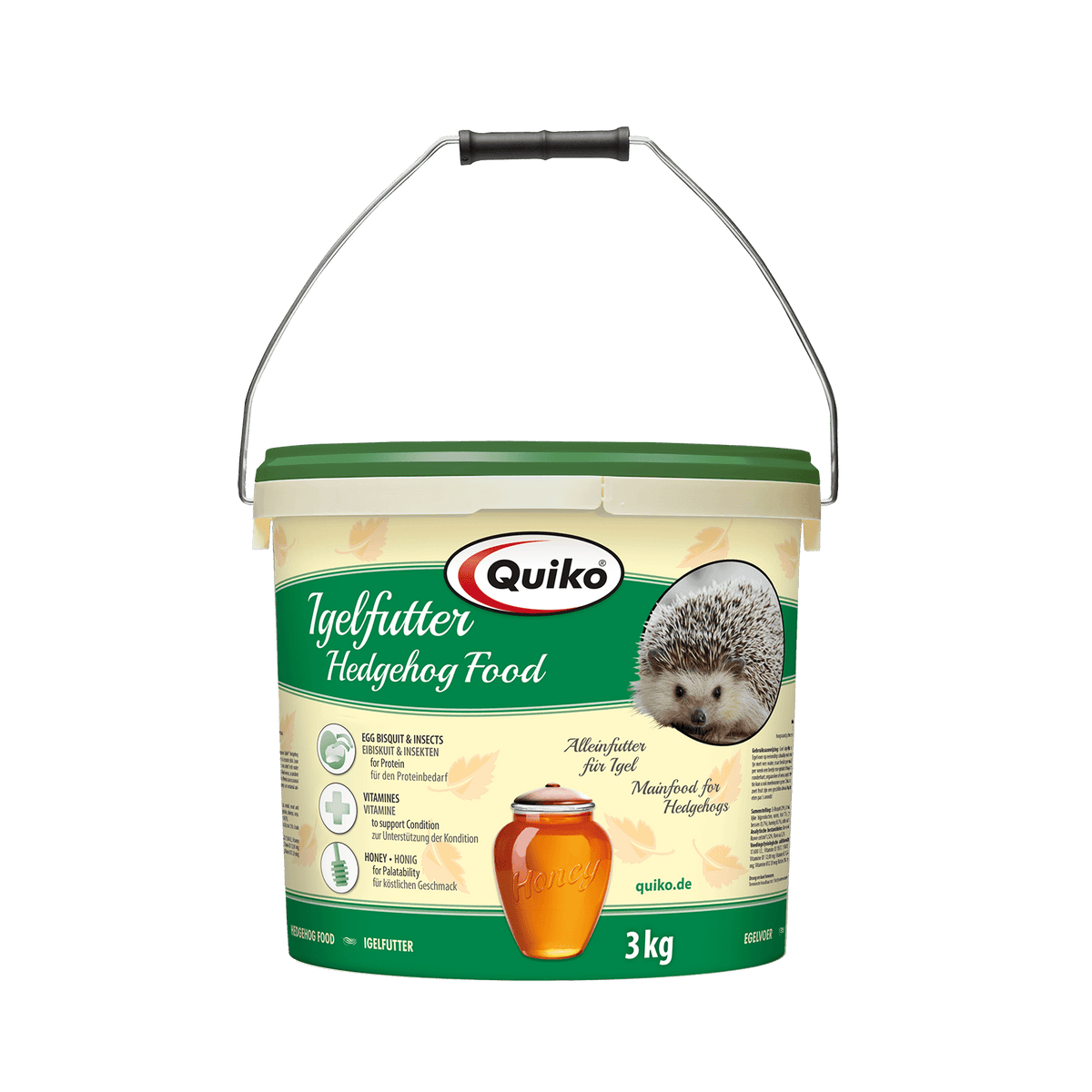 Quiko Igelfutter: Hochwertiges Trockenfutter für Igel - Mit Insekten und Eibiskuit für den Proteinbedarf