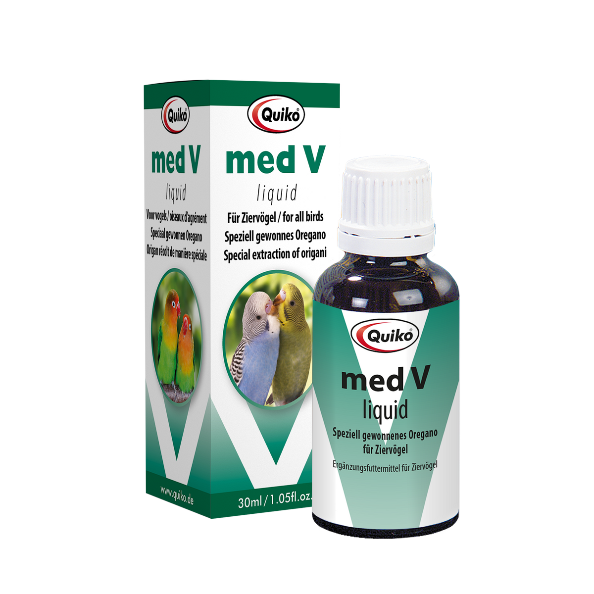 Quiko Med liquid: Mit hochwertigem Oregano-Öl für Ziervögel