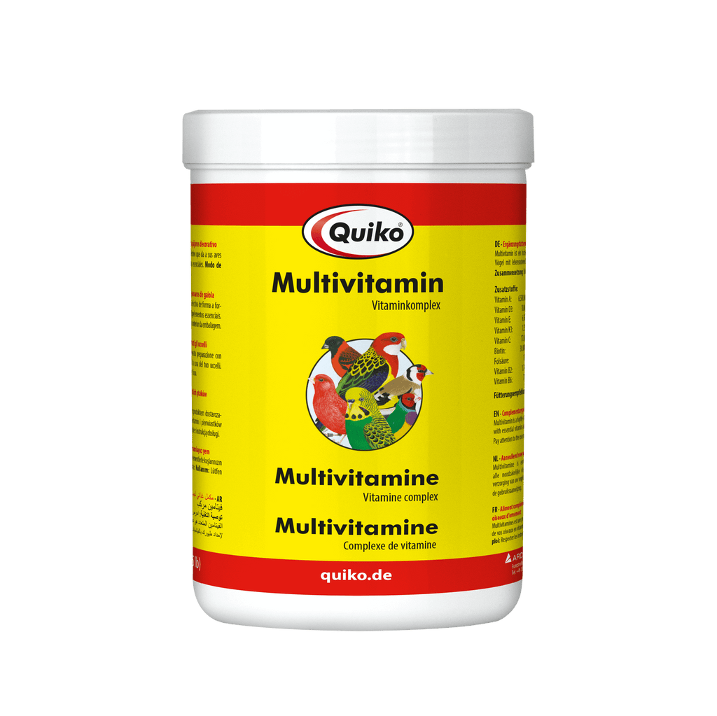 Quiko Multivitamin -Ergänzungsfuttermittel zur Vitaminversorgung von Ziervögeln - Unterstützt die Aufzuchtergebnisse