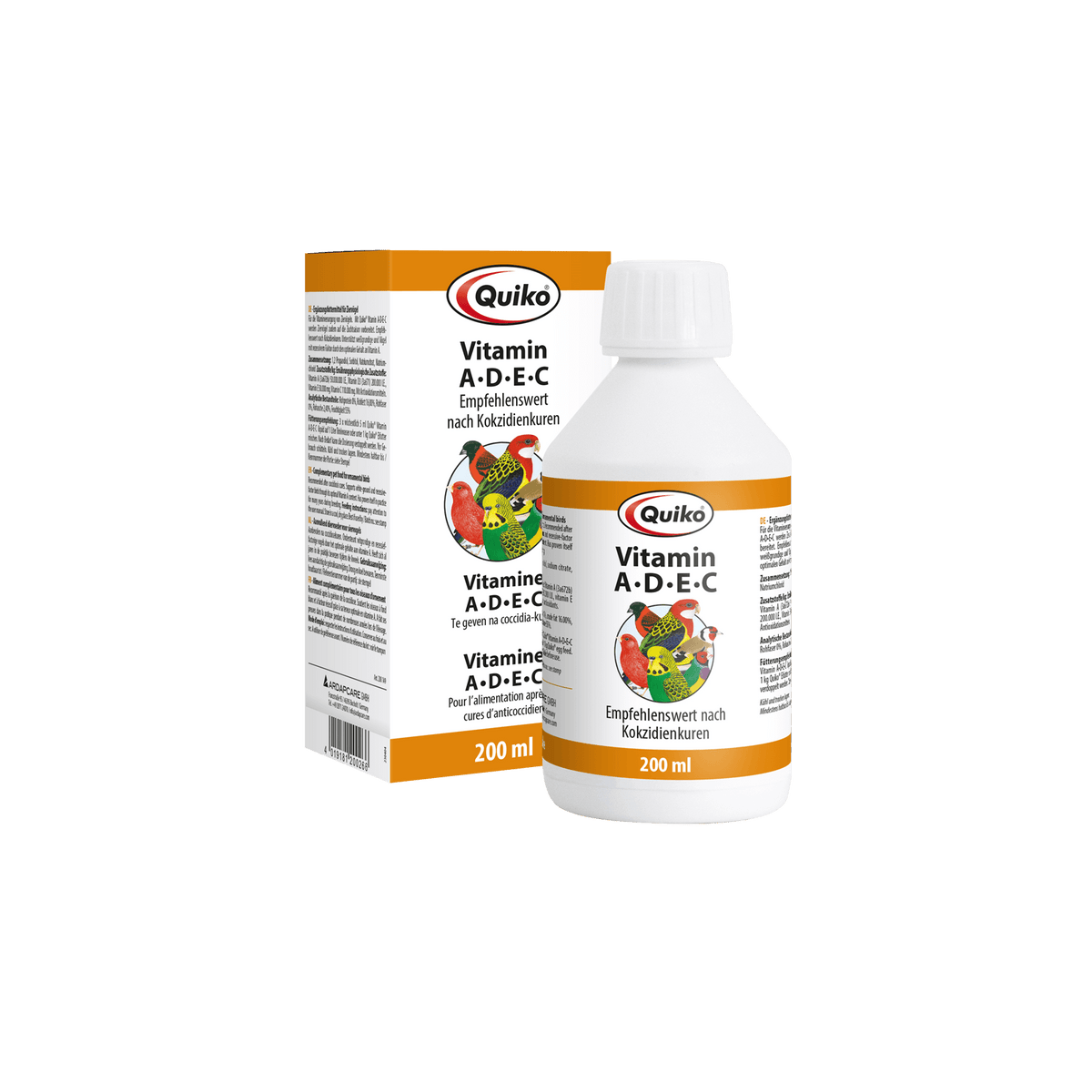 Quiko Vitamin A-D-E-C liquid -Vitaminversorgung für Ziervögel